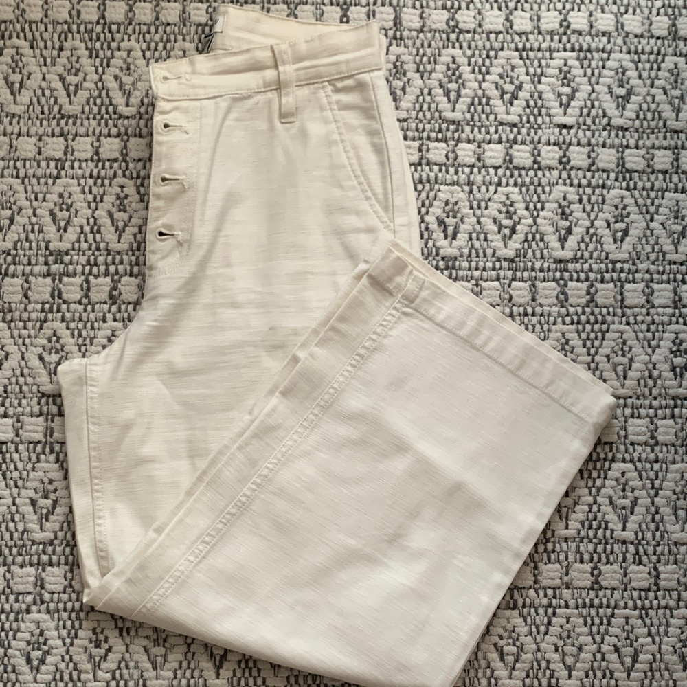J. Crew Women's Off-White Flare Jeans